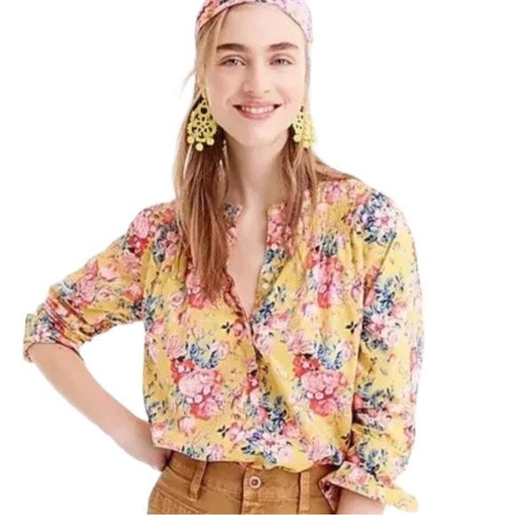 J. Crew Liberty Magical Bouquet Classic Popover Top, Floral, Liberty Art Fabric - Picture 3 of 9